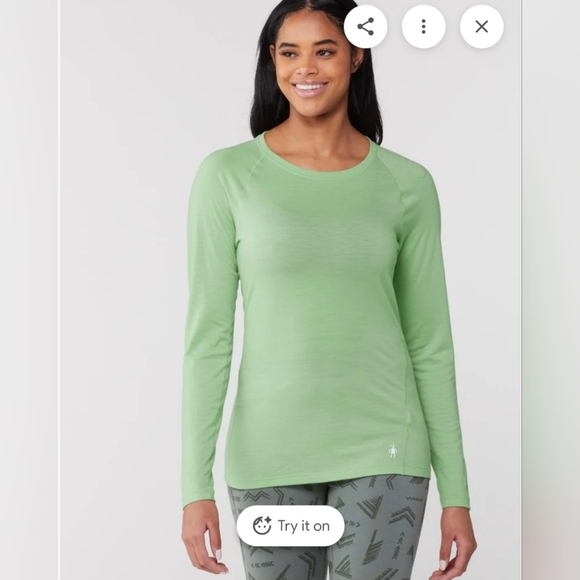 Smartwool Women's Classic All-Season Merino Base Layer Long Sleeve Pistachio S - Picture 5 of 6